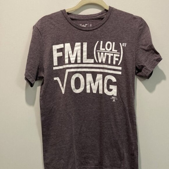 Lucky7 Grey Fun Graphic T-shirt ab - Picture 2 of 7